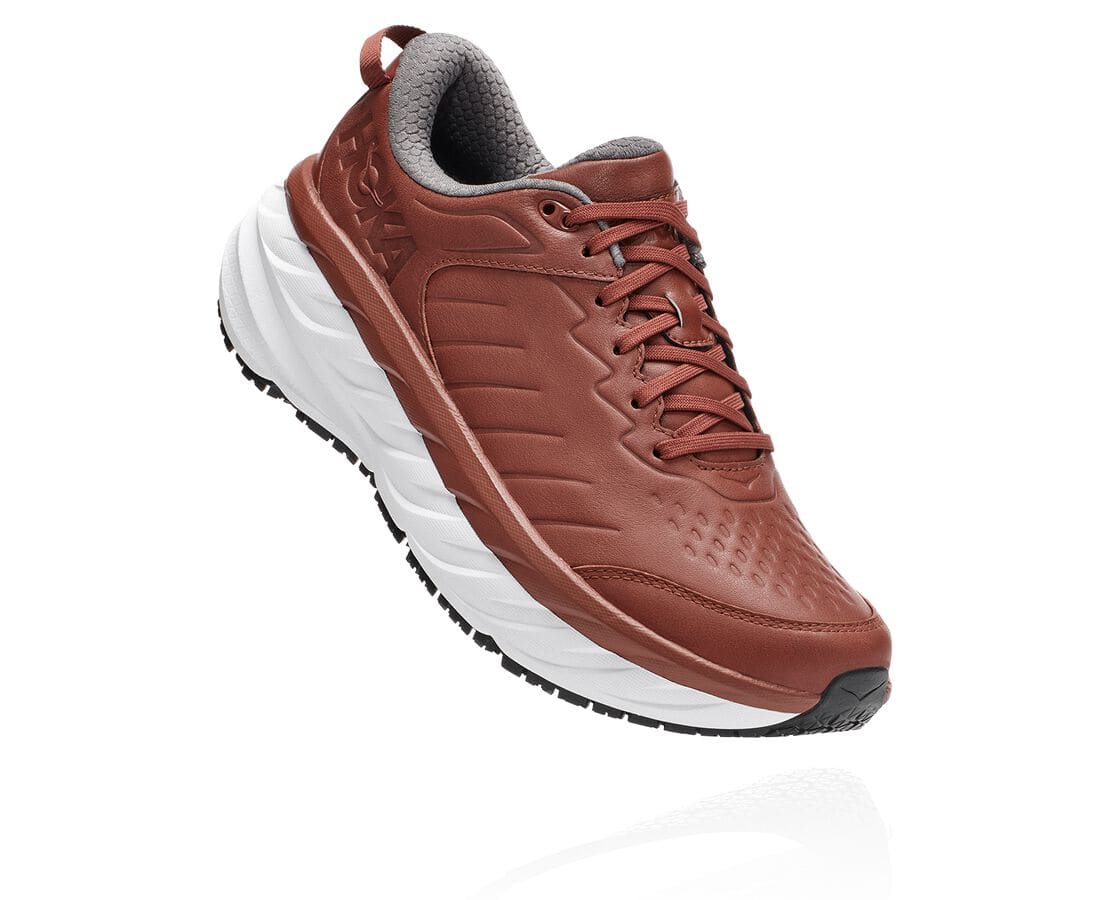 Hoka One One Bondi Sr Philippines - Mens Wide Running Shoes - Brown / White | XJ1974260